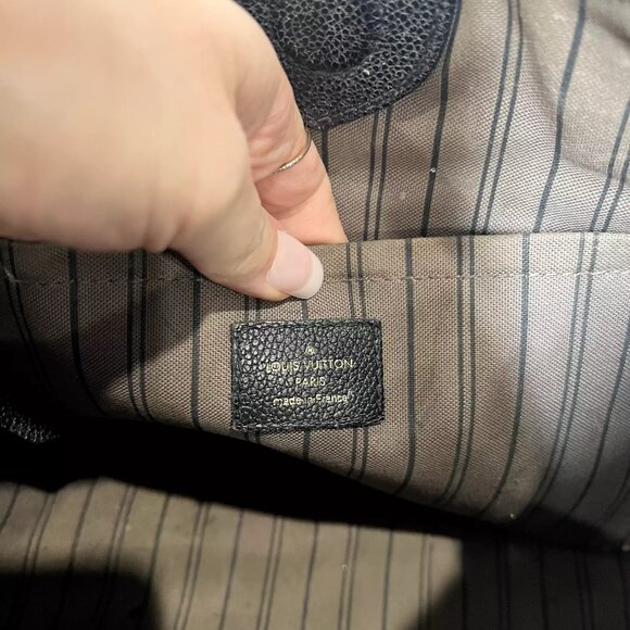 $2800 LOUIS VUITTON Black Monogram Empreinte Mazarine PM 2016 France AS IS - Picture 13 of 16